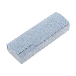 Faux Linen Eyeglasses Case Portable Eyeglasses Storage Blue
